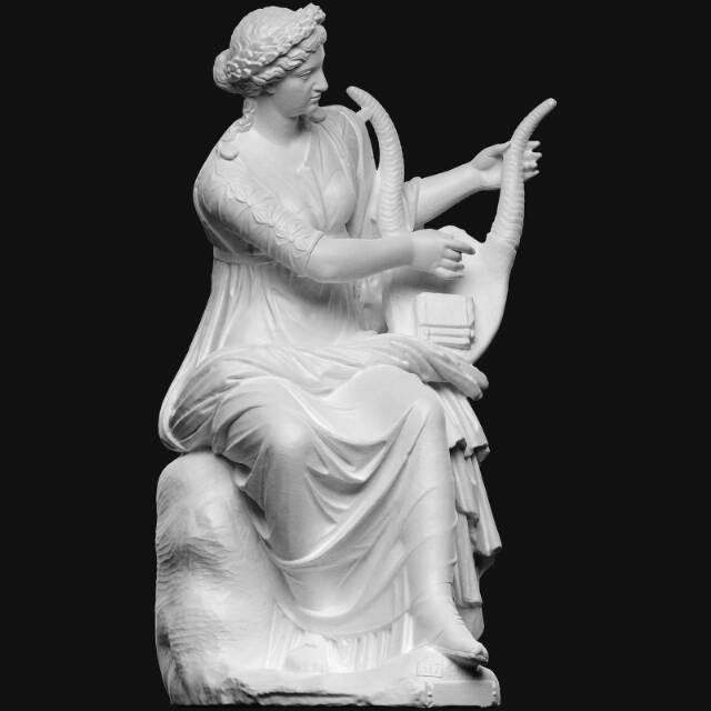 Seated Muse playing the lyre, Terpsichore 3D model by SMK, National Gallery of Denmark