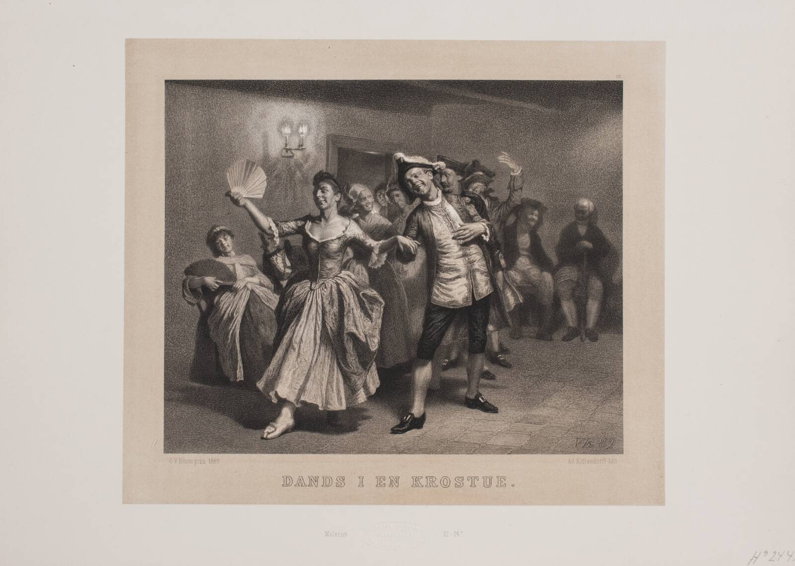 Dans i en krostue, Adolph Kittendorff, 1880-1889