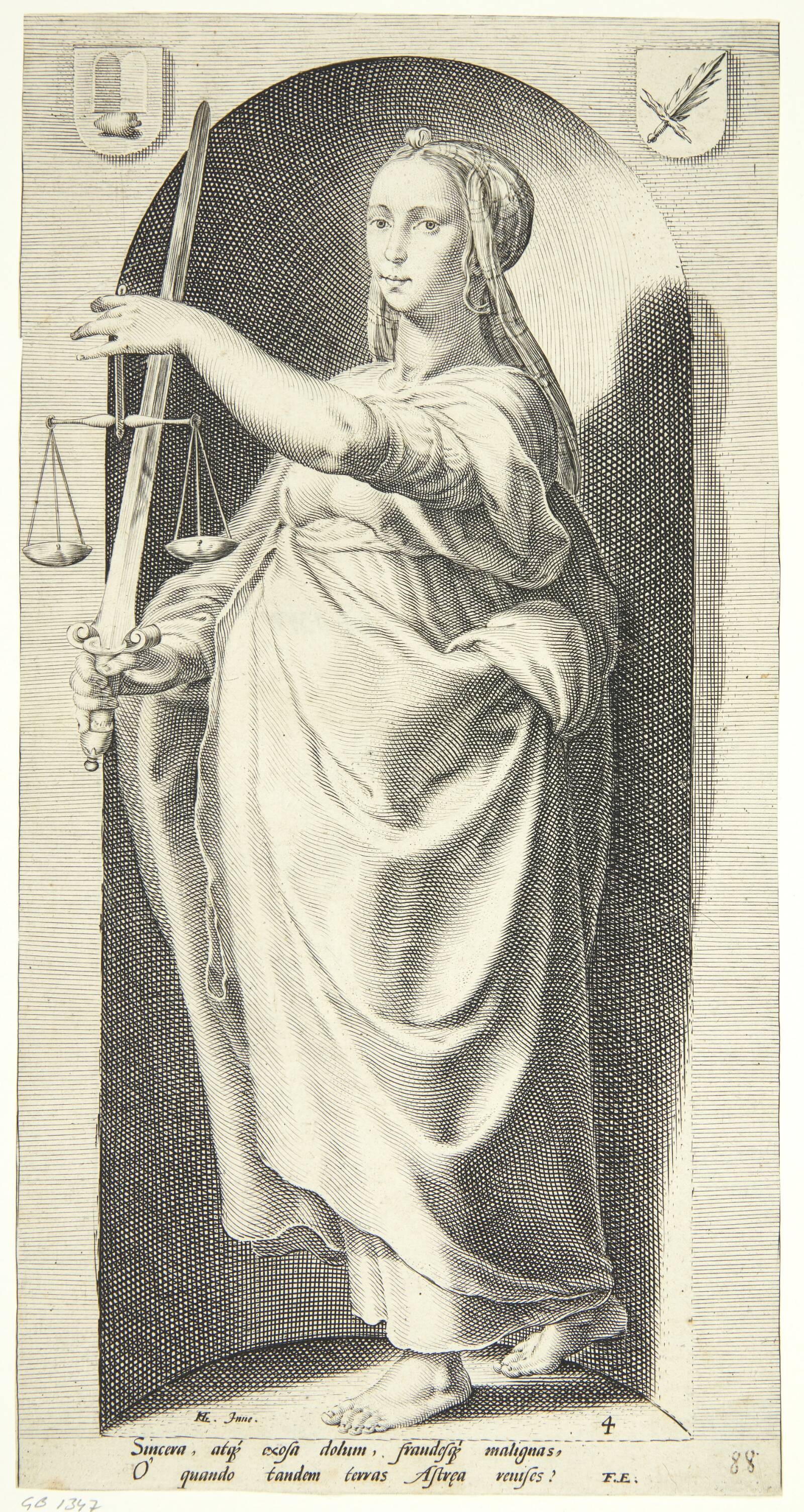 Retfærdighed, Jacob Matham, 1593