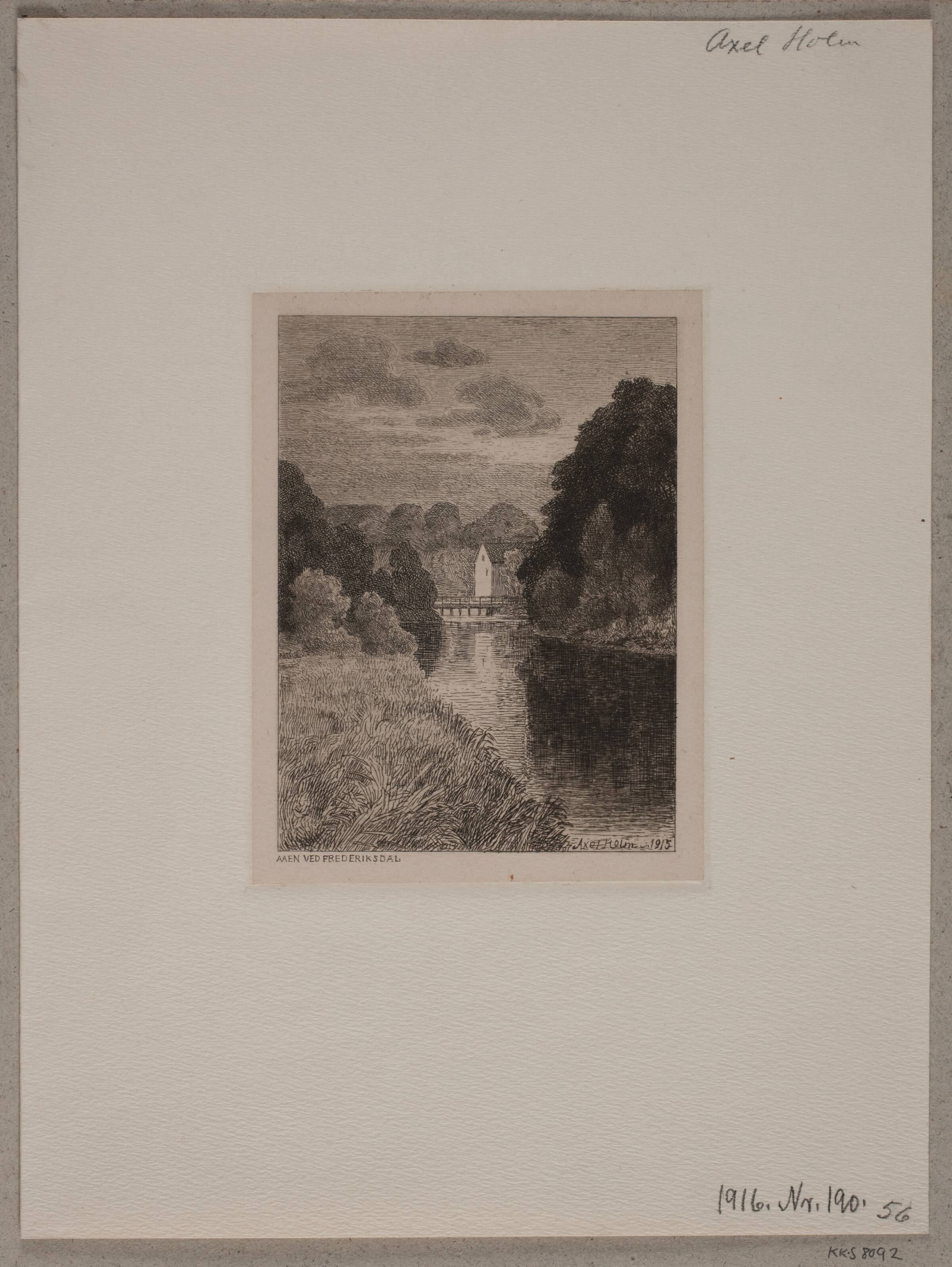 Åen ved Frederiksdal, Axel Holm, 1915