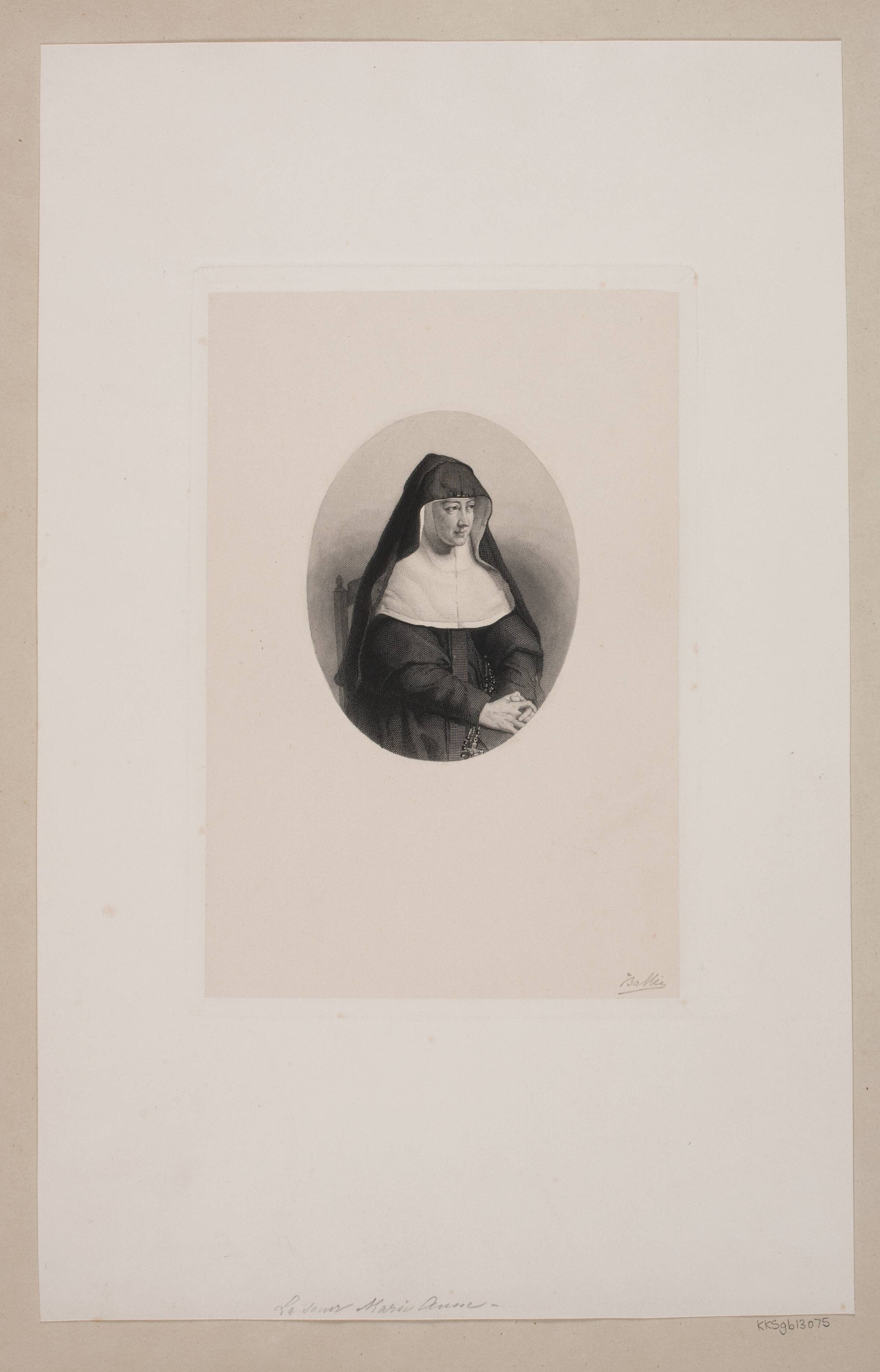 La soeur Marie Anne, Joel Ballin, 1822-1885