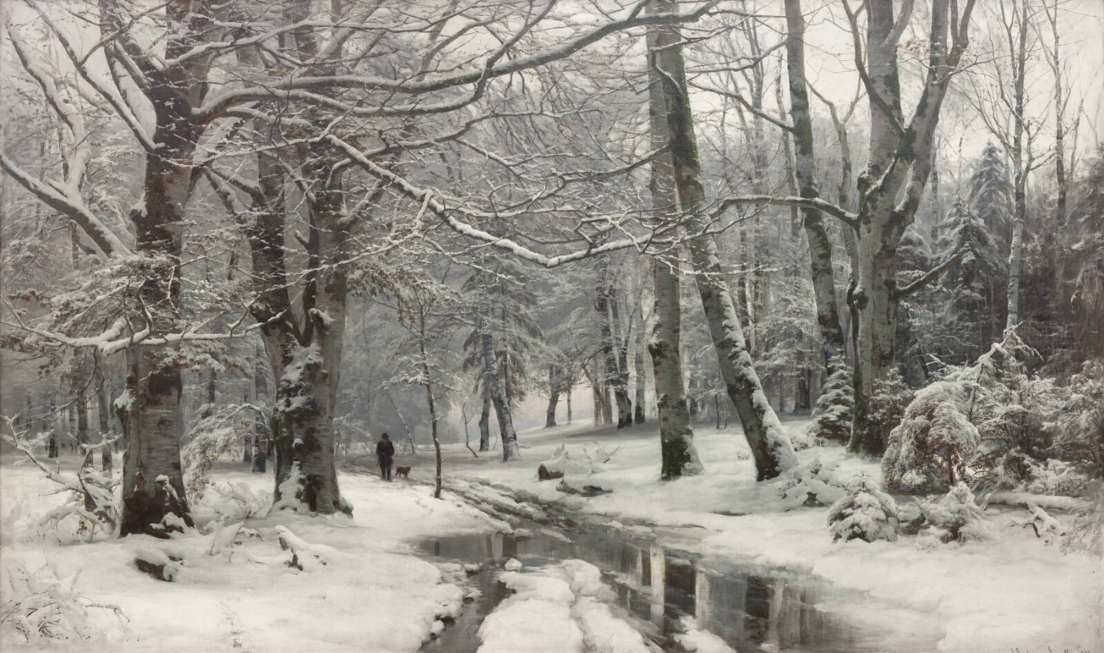 Tøvejr i en bøgeskov, Anders Andersen-Lundby, 1881