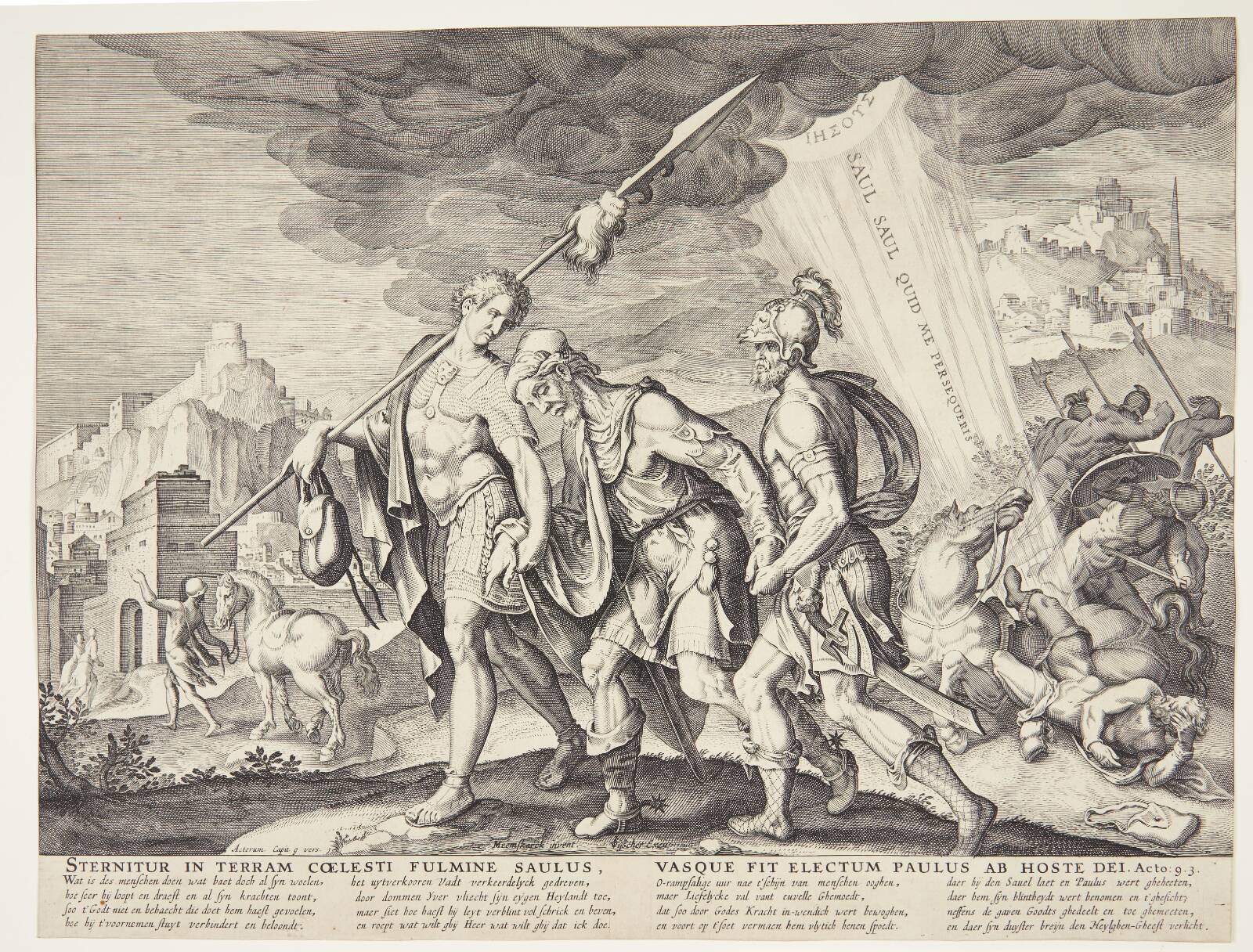 Den blinde Saulus ledes til Damaskus, Ubekendt, 1575