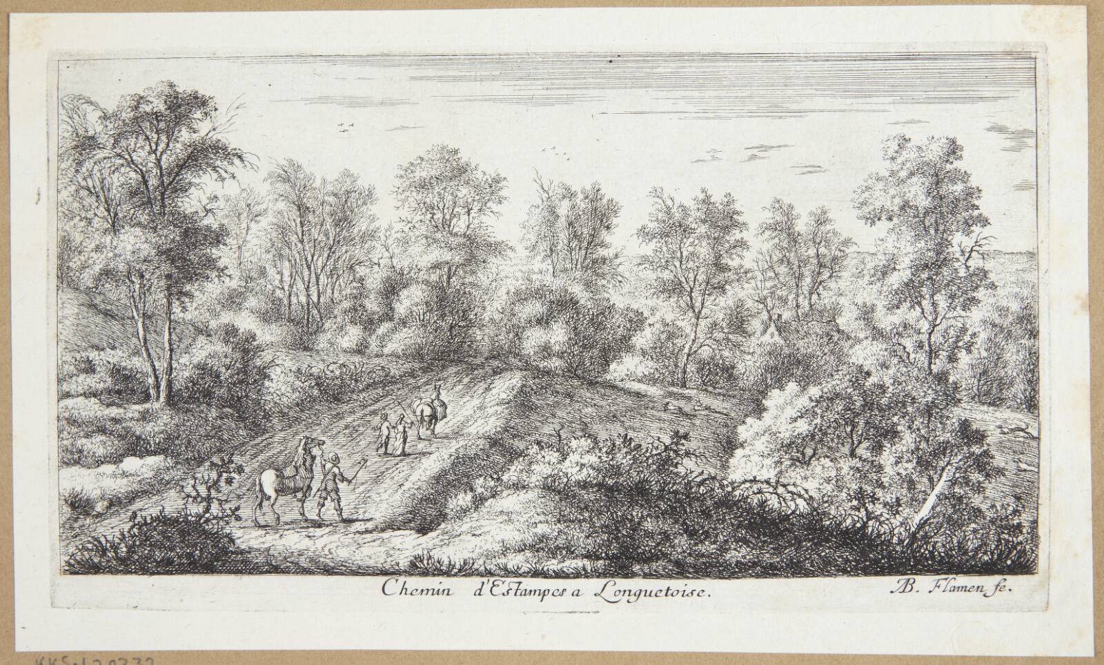 Vejfarende nær Longuetoise, Albert Flamen, 1620-1669