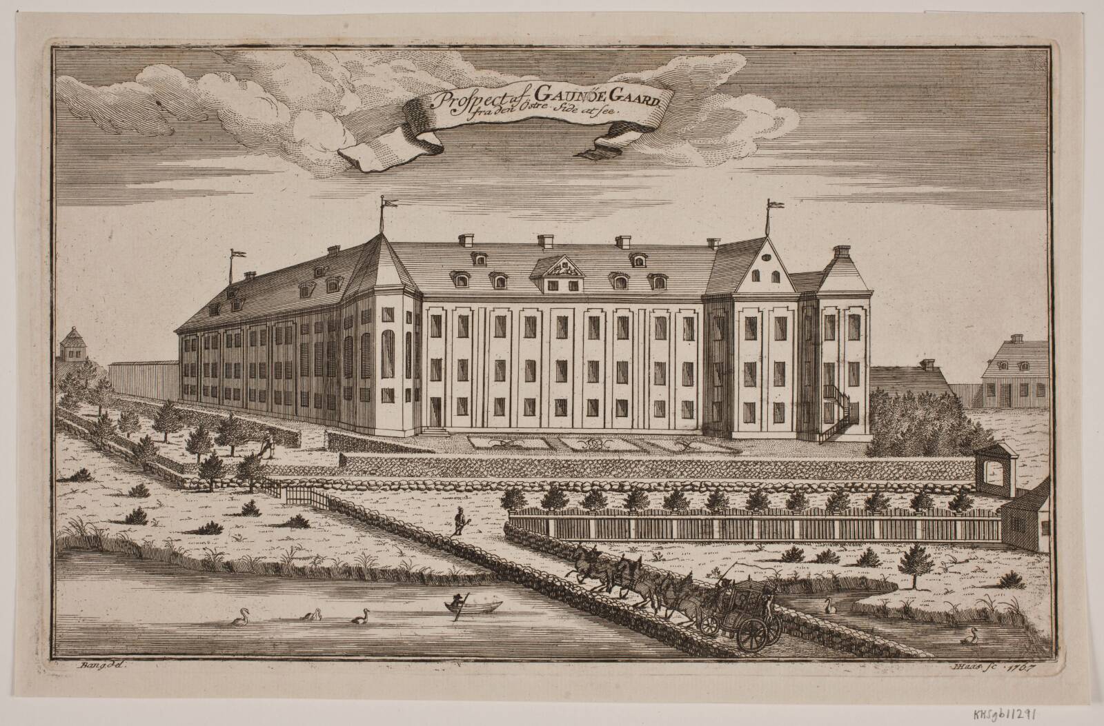 Prospekt af Gavnø, Jonas Haas, 1767