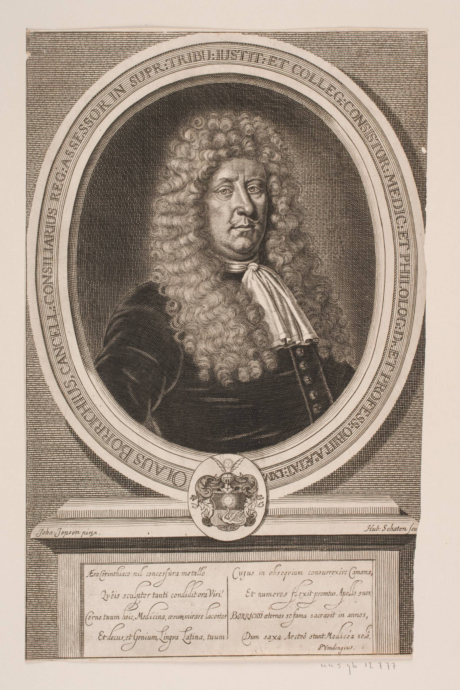 Professor Ole Borch, Hubert Schaten, 1690-1696