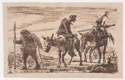 Den gennempryglede Don Quixote føres hjem