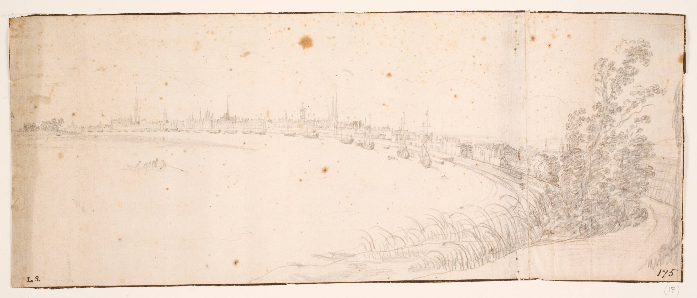 Udsigt mod Bordeaux fra nordøst, Herman van der Hem, 1638-1639