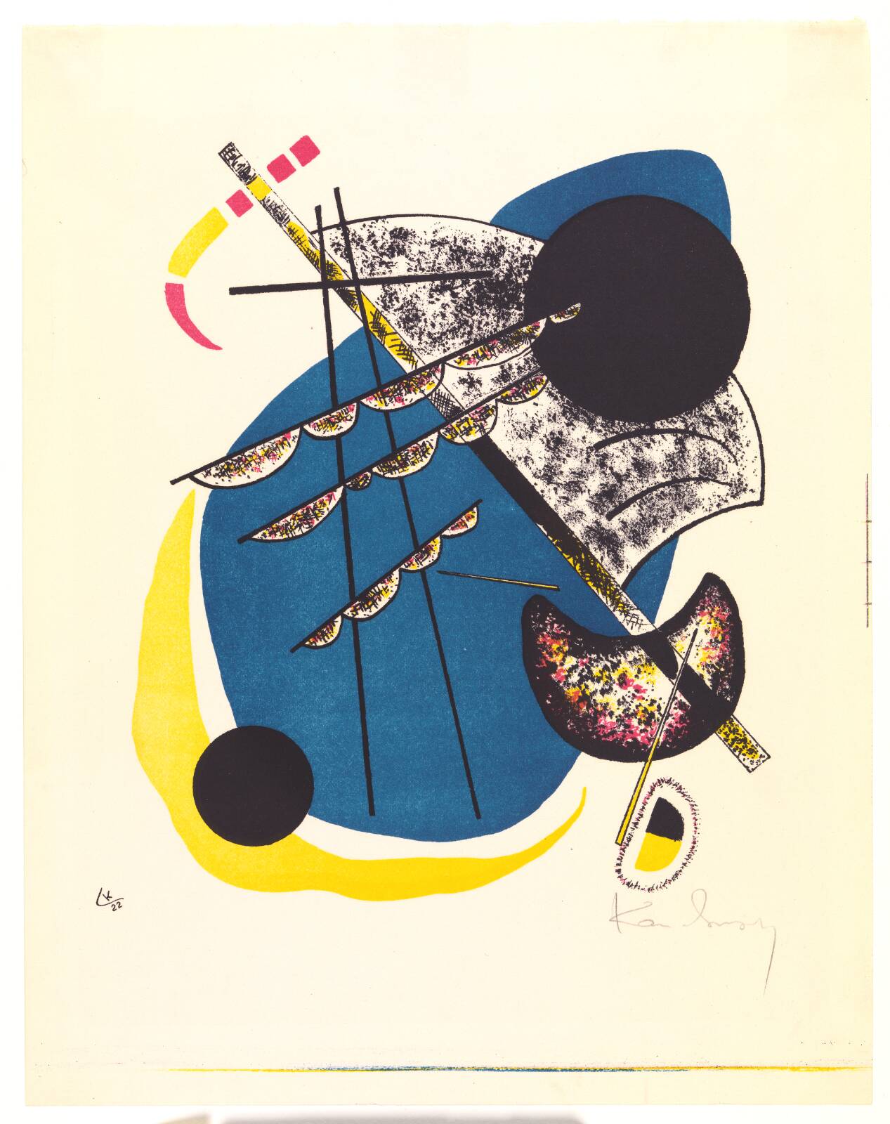 Planche II fra mappen Kleine Welten, by Wassily Kandinsky, 1922
