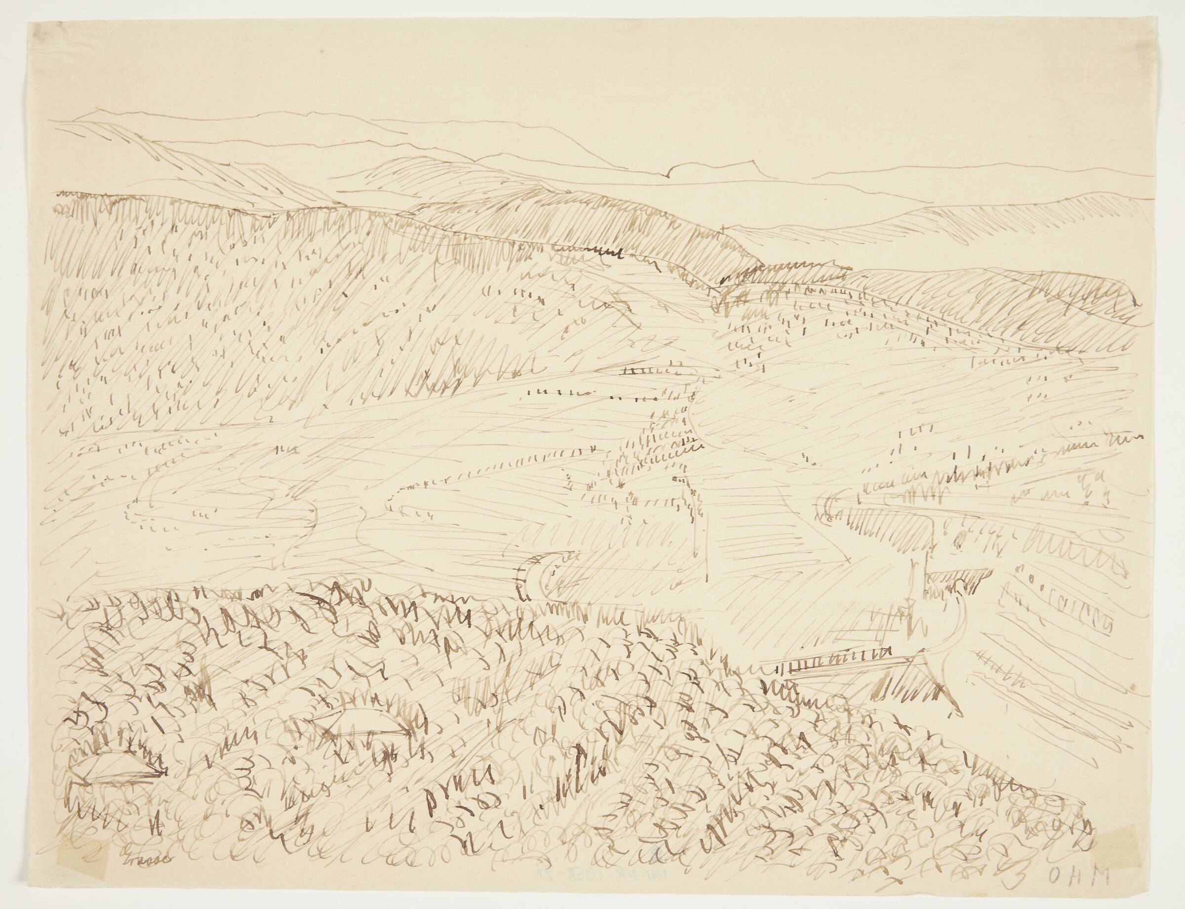 Landskab fra Grasse, Frankrig, Olivia Holm-Møller, 1925