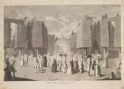 Prospect taget ved Indgangen af Friederichsberg Hauge i Aaret 1786