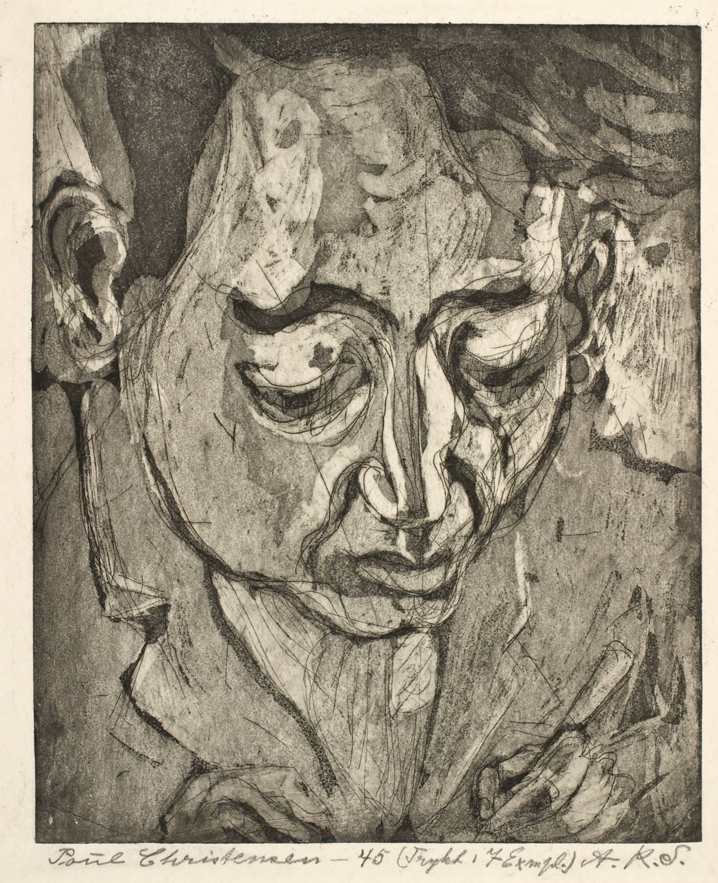 Portræt af Povl Christensen, Anna Klindt Sørensen, 1945