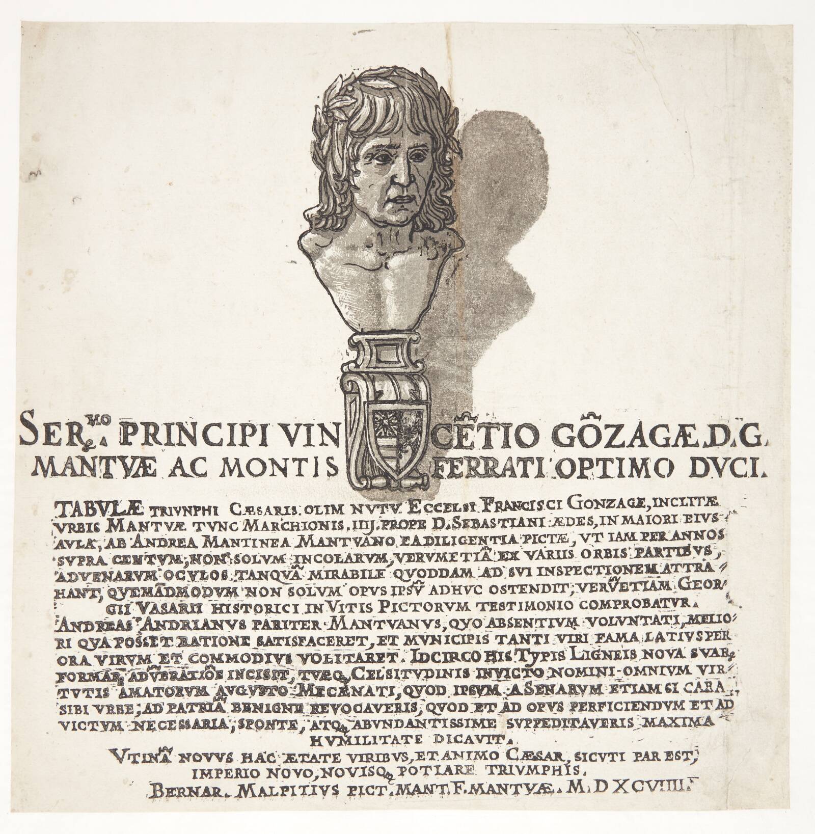 Frontispice til "Julius Cæsars triumf", Andrea Andreani, 1599