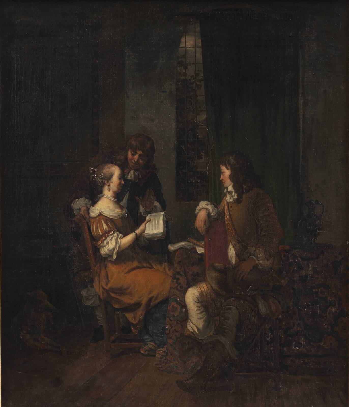 Music Lesson, by Gerbrand van den Eeckhout, 1655