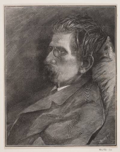 Portræt af J.P. Jacobsen