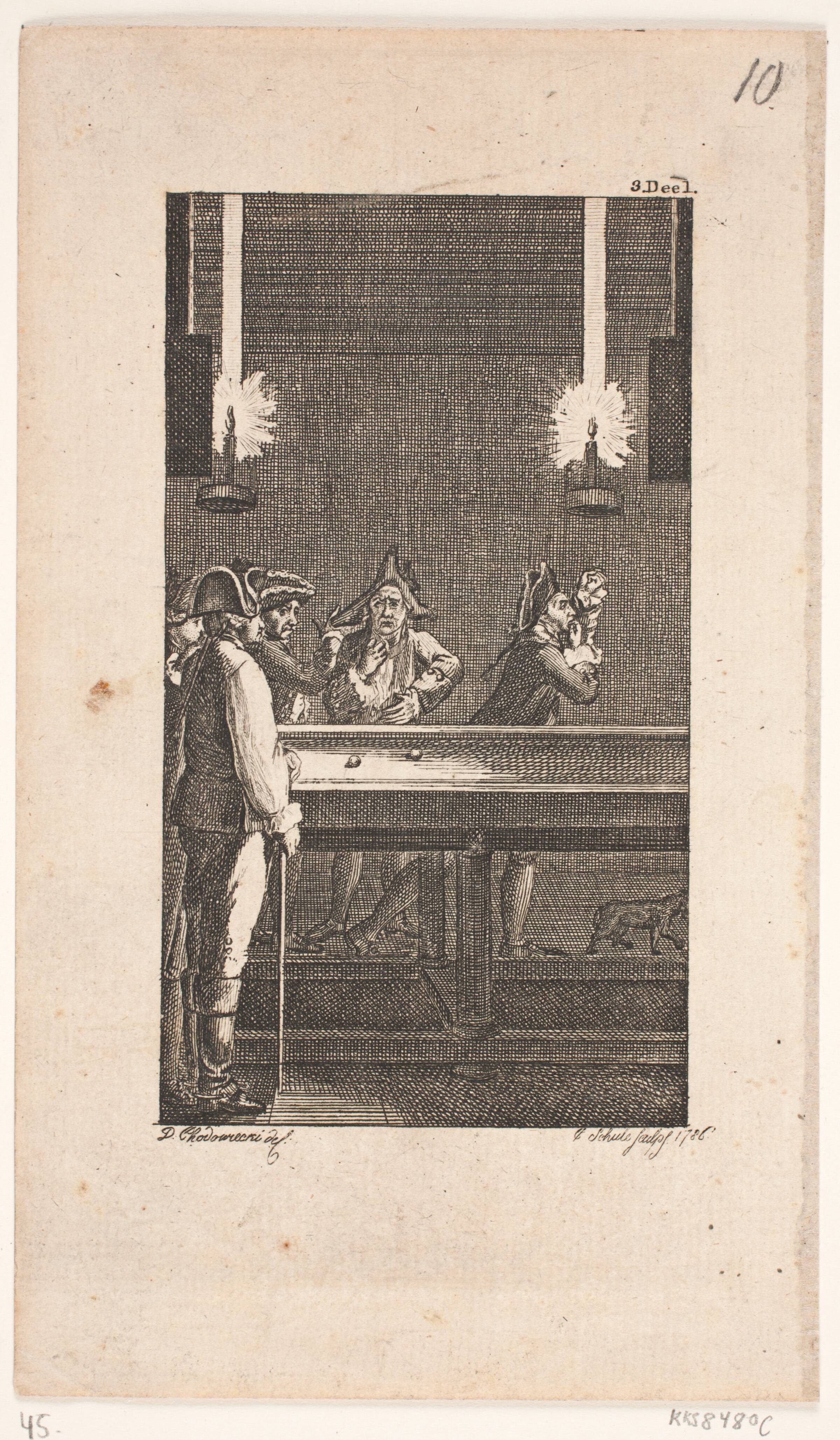 Titelvignet til Smollett "Peregrine Pickles Tildragelser", Georg Christian Schule, 1786