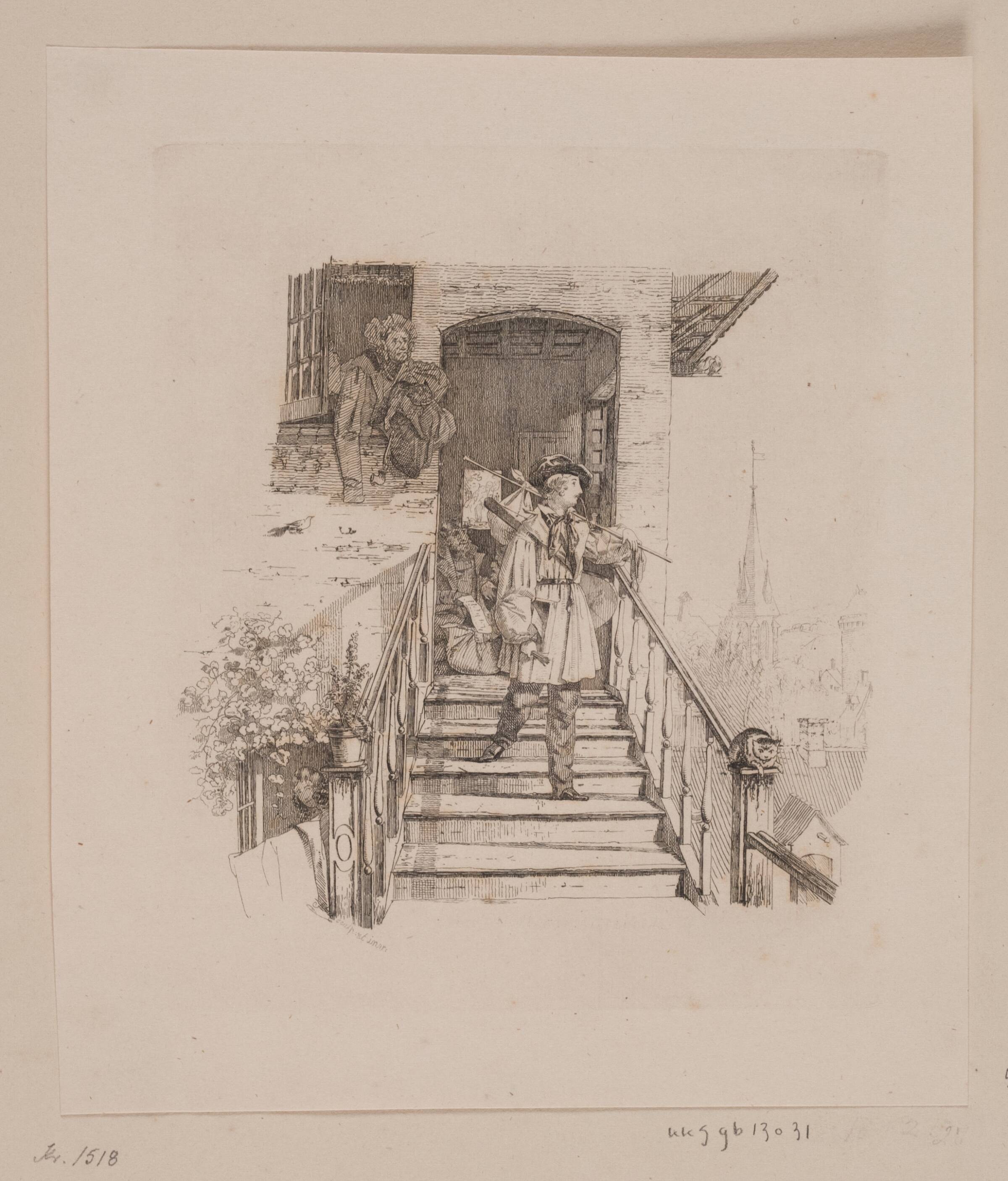 Kunstnerens flyttedag, Sophus Schack, 1841