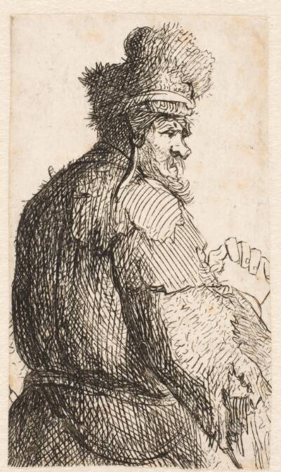 Gammel mand et bagfra