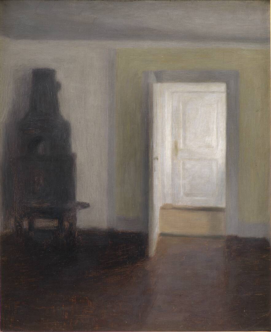 Interior. An Old Stove, by Vilhelm Hammershøi, 1888
