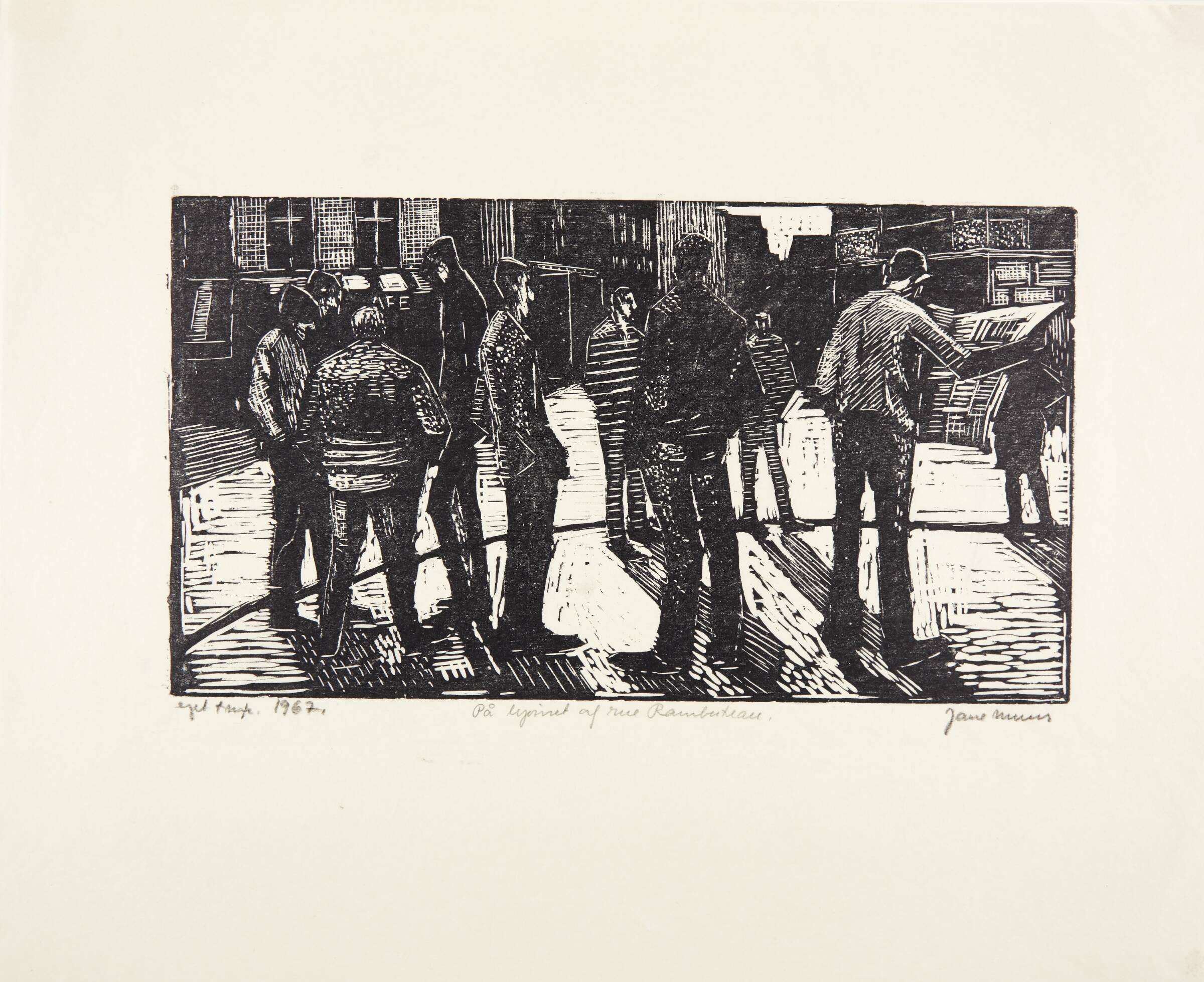 På hjørnet af rue Rambuteau, Jane Muus, 1967
