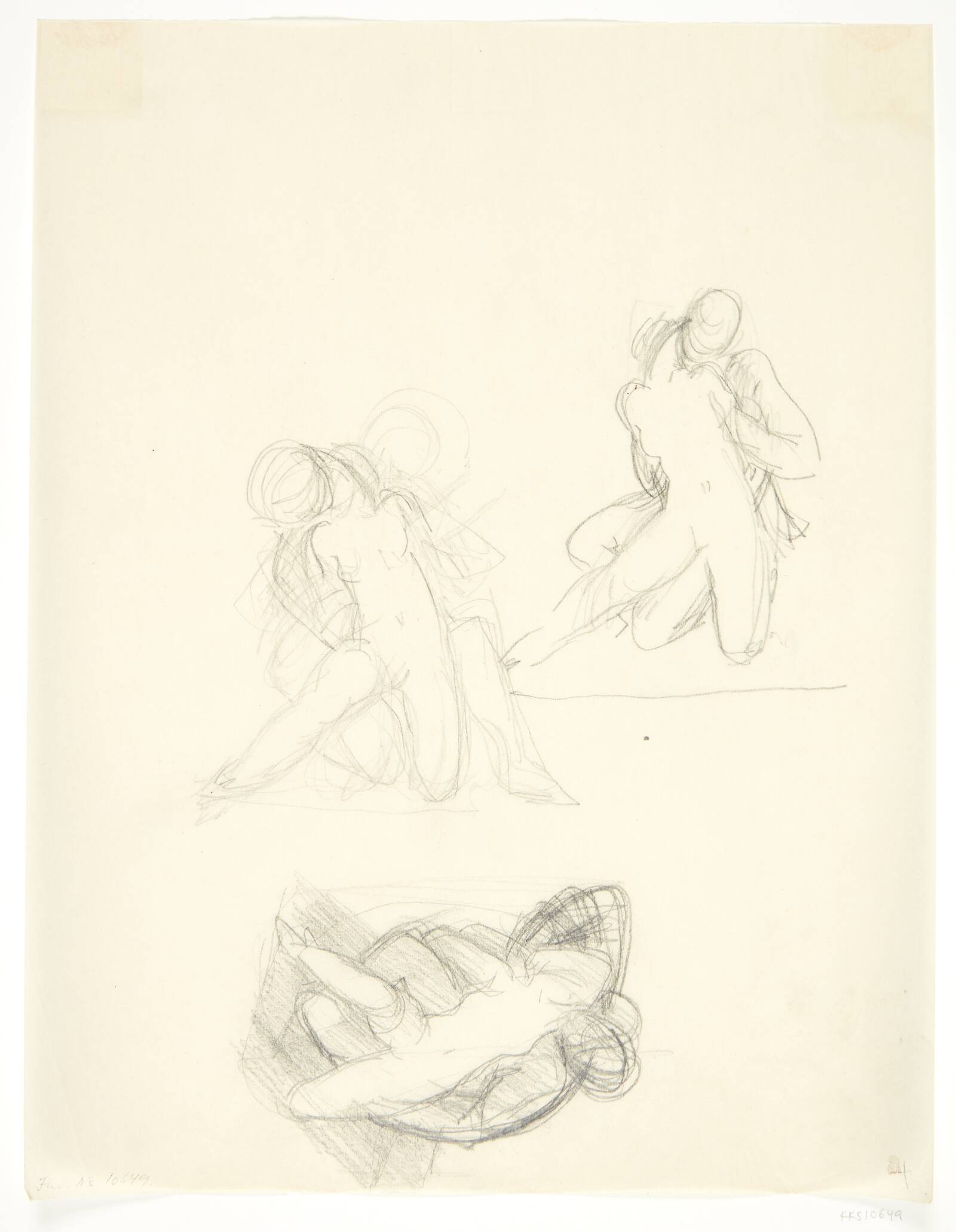 Mand omfavner en pige, Gerhard Henning, 1916-1917