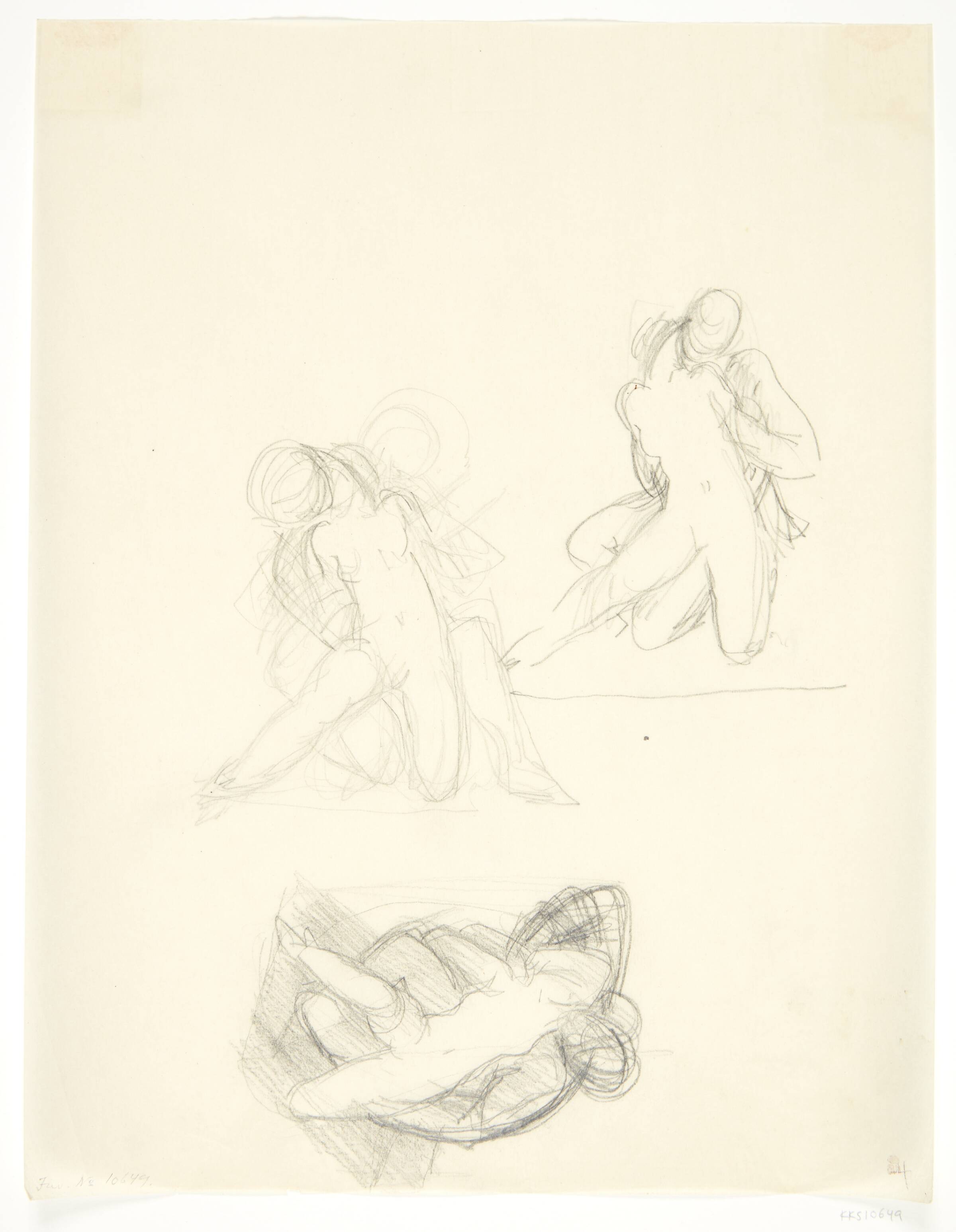 Mand omfavner en pige, Gerhard Henning, 1916-1917