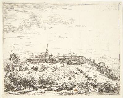En by på en bakketop