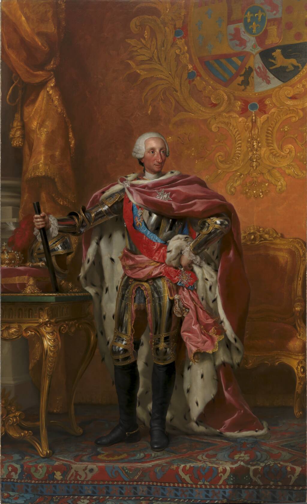 Portræt af kong Carl III af Spanien, Anton Raphael Mengs, 1765-1766