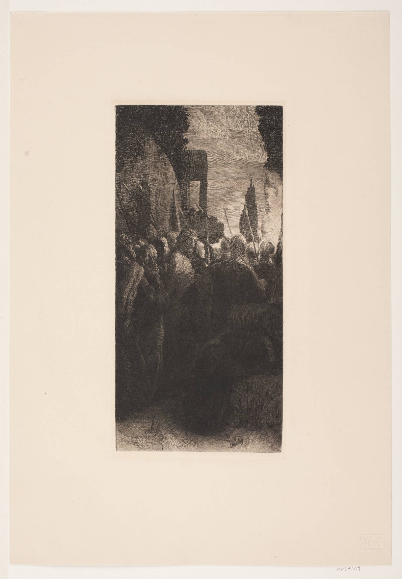 Jesus føres for dommerne, August Jerndorff, 1901