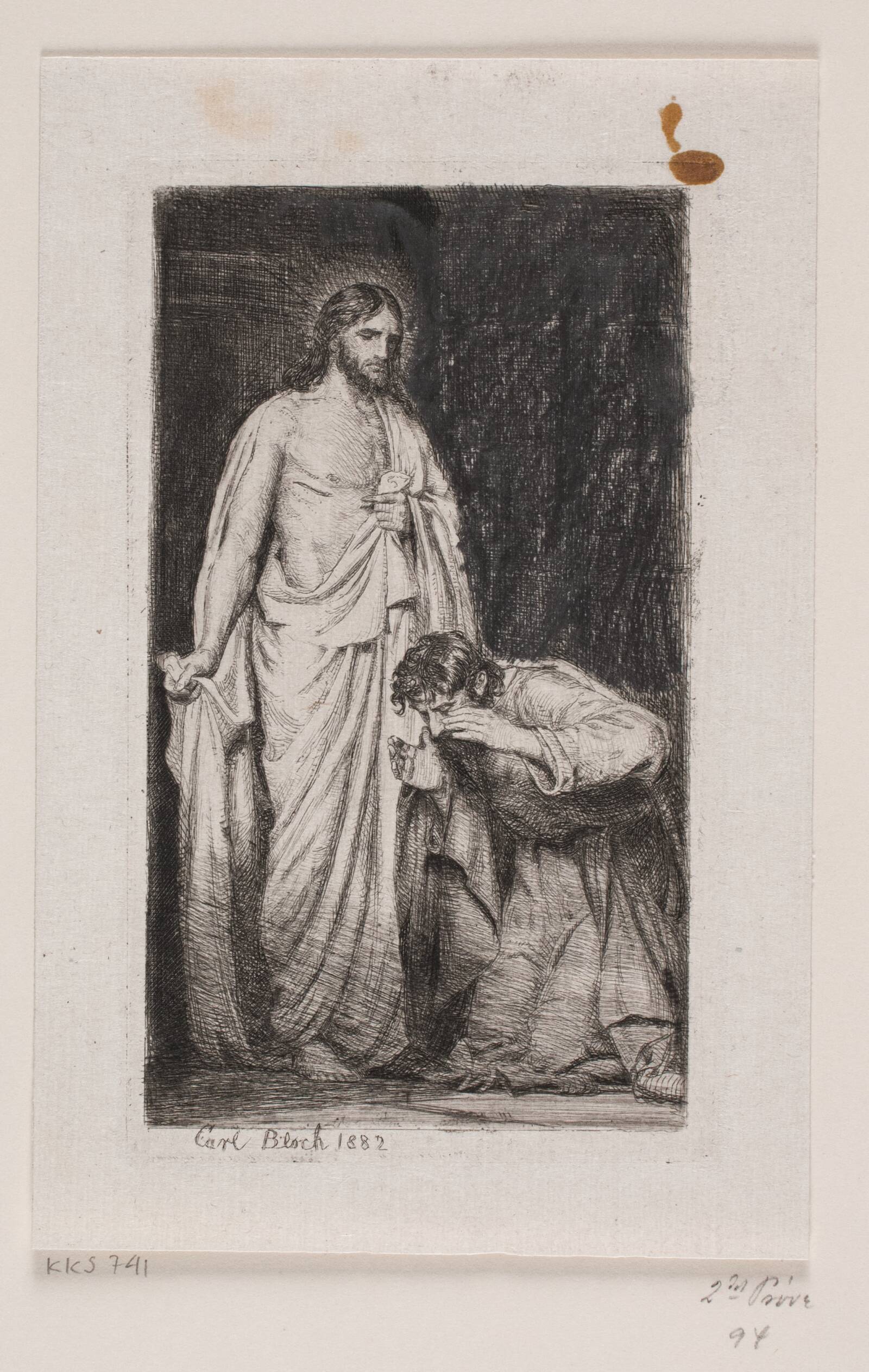 Kristus og den vantro Thomas, Carl Bloch, 1882