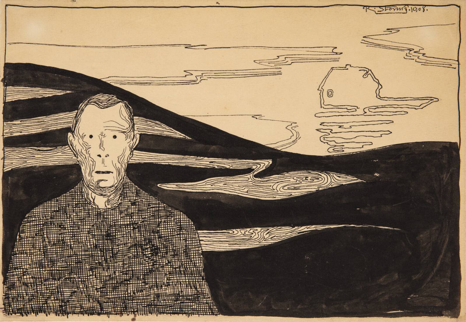 "Aftenlandskab", Storm Petersen, Robert, 1908