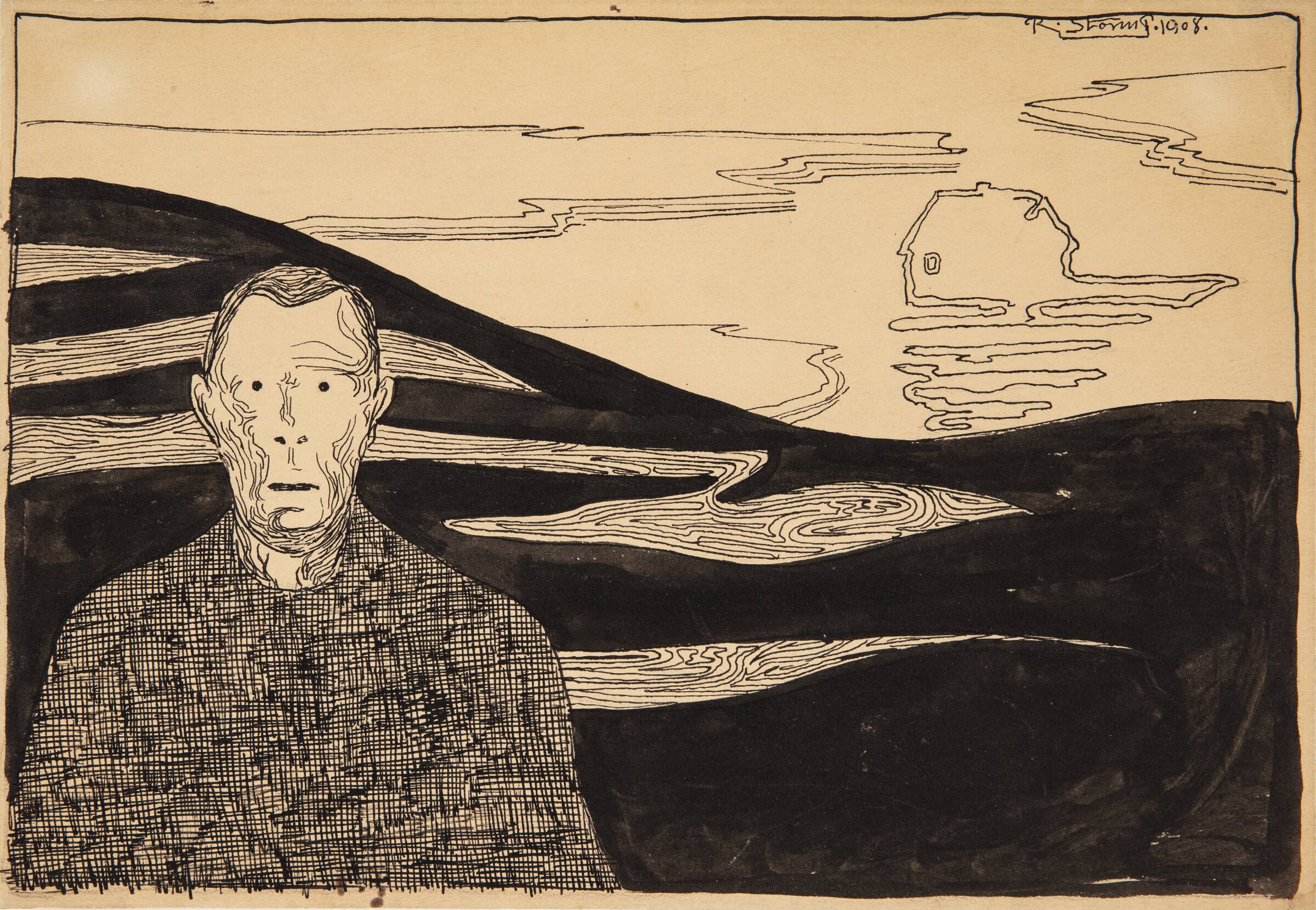 "Aftenlandskab", Storm Petersen, Robert, 1908
