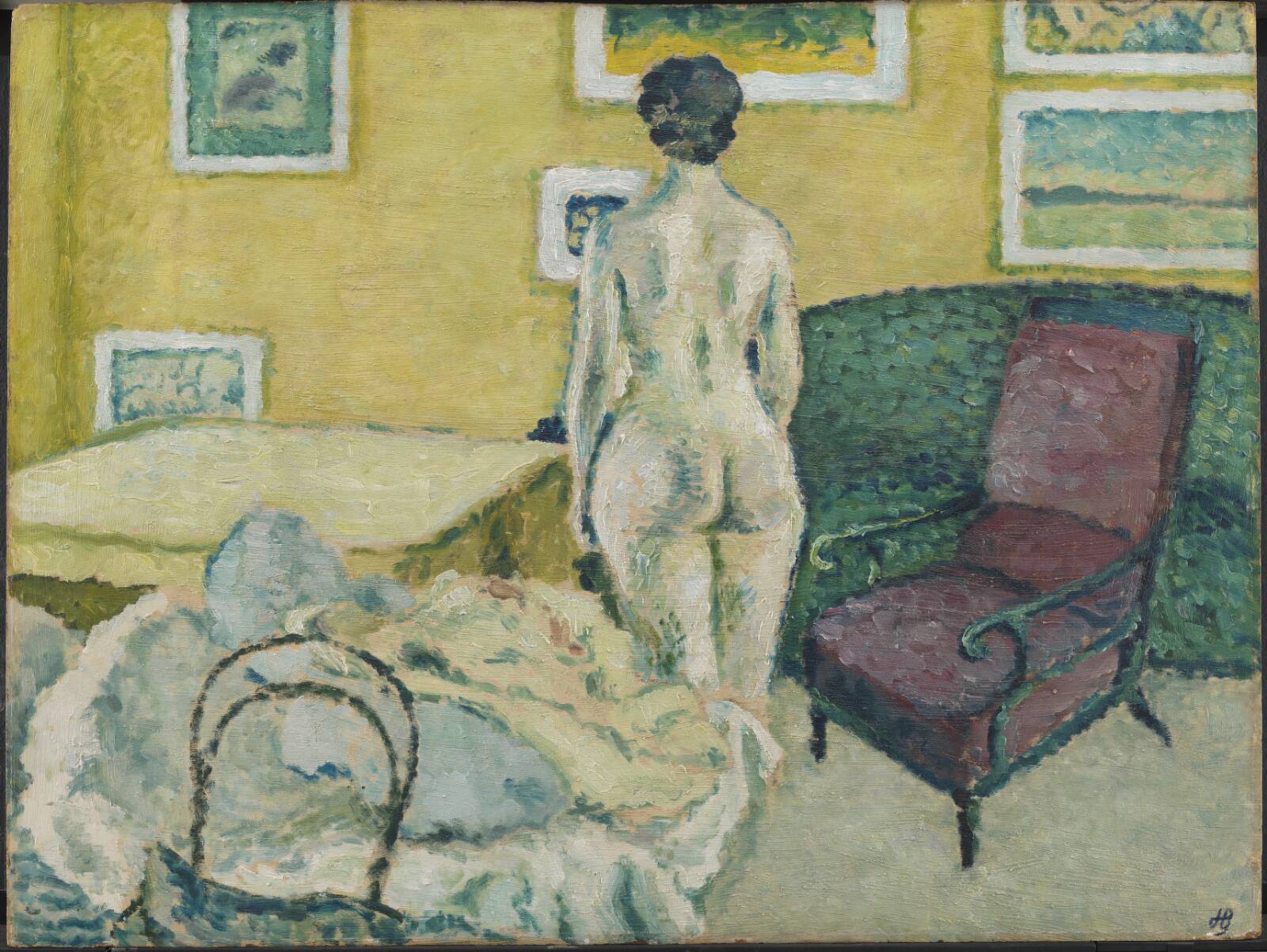 Modelfigur i interiør, Harald Giersing, 1908