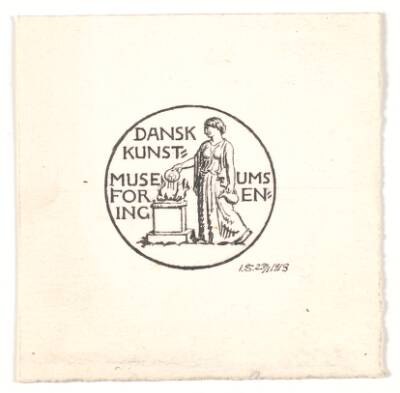 Udkast til vignet for Dansk Museums Kunstforening