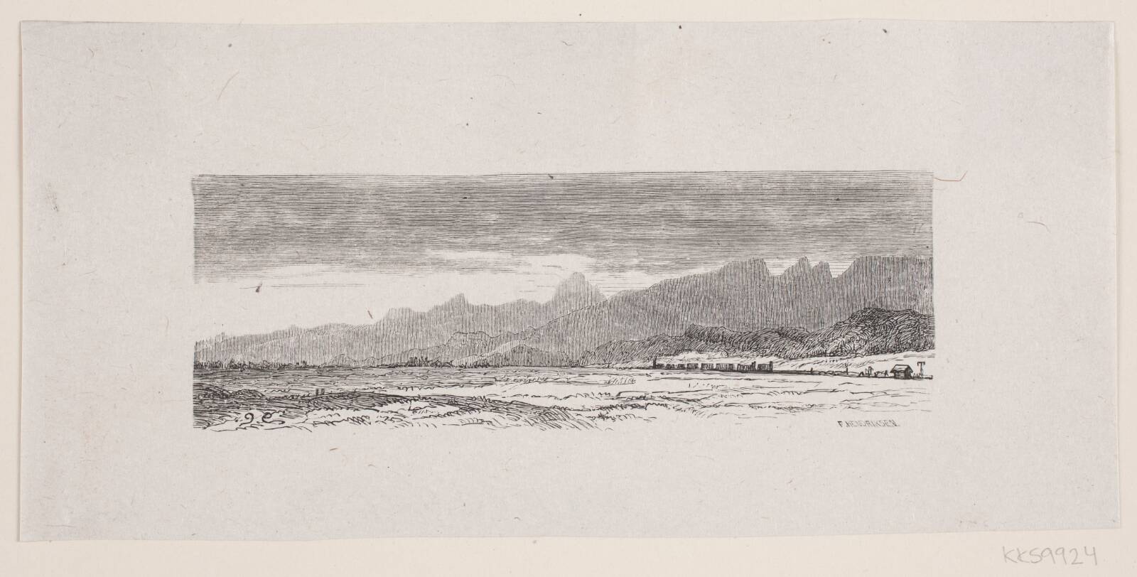 Udsigt mod Pyrenæerne, Ubekendt, 1878-1879