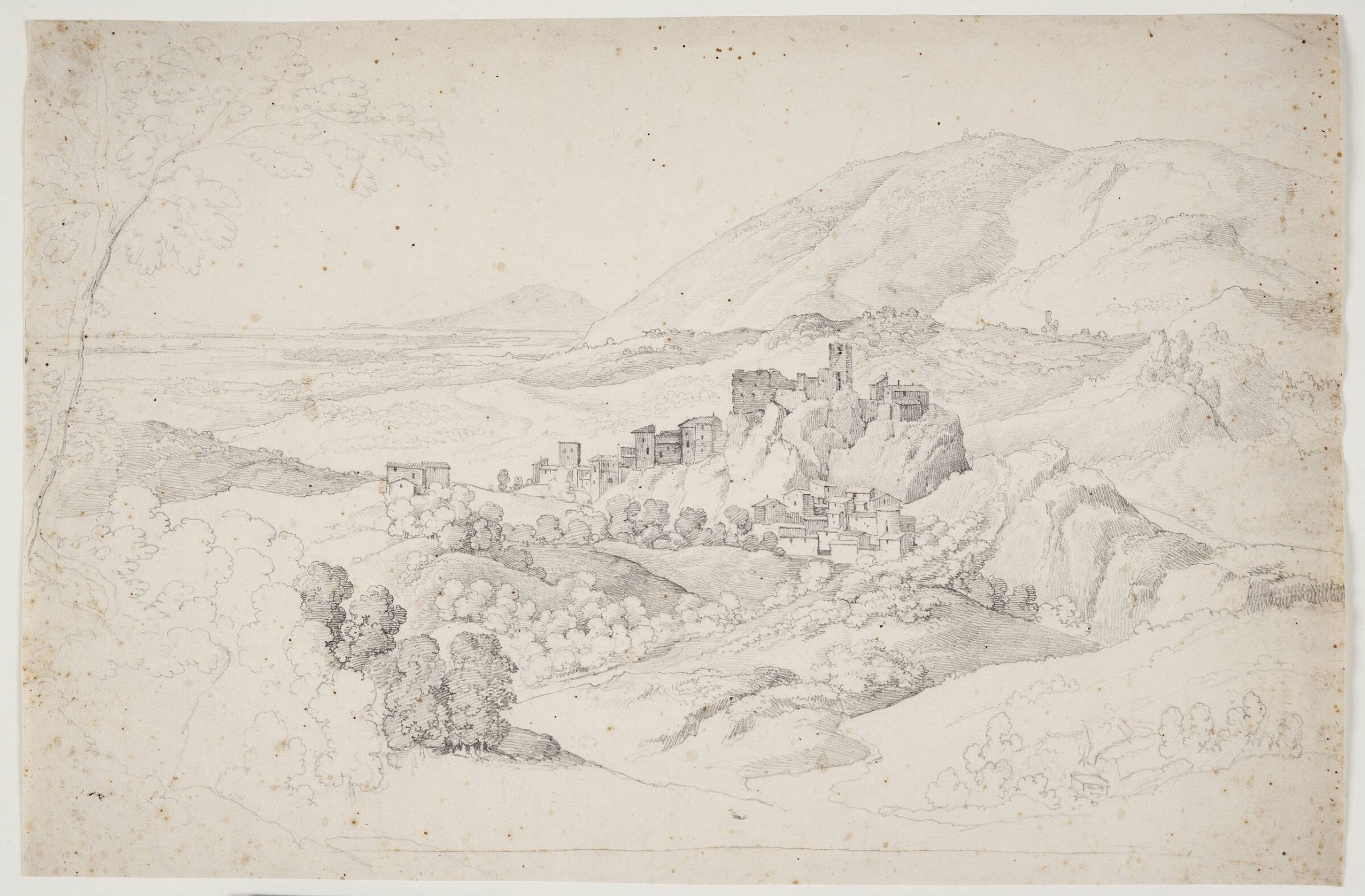 Olevano Romano. Sabinerbjergene, J.L. Lund, 1801-1819