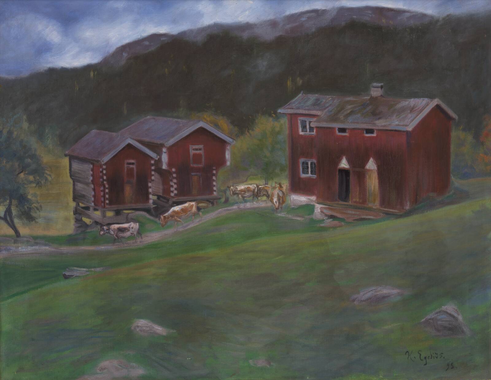 Bondegården Åse i Telemarken, Norge, Halfdan Egedius, 1893