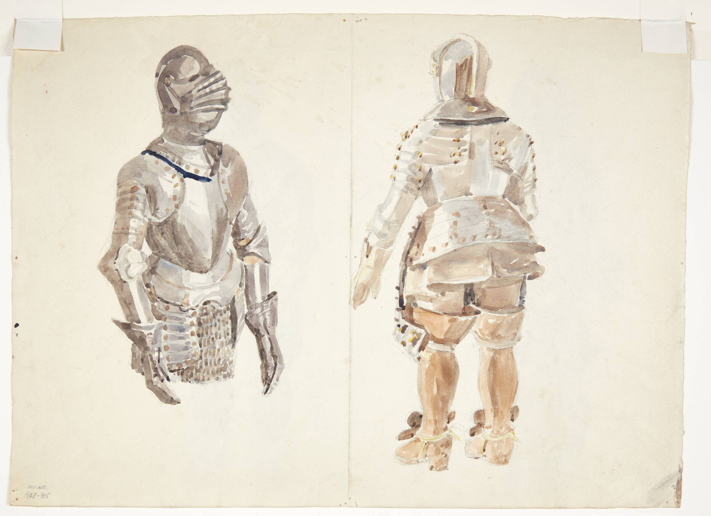 Studier af rustninger, Peter Hansen, 1914-1918