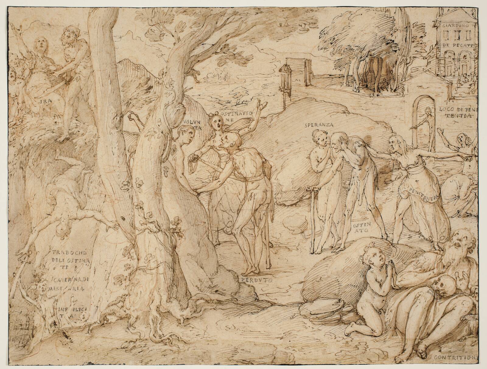 The Garden of Penitence, by Federico Zuccaro, 1540-1609