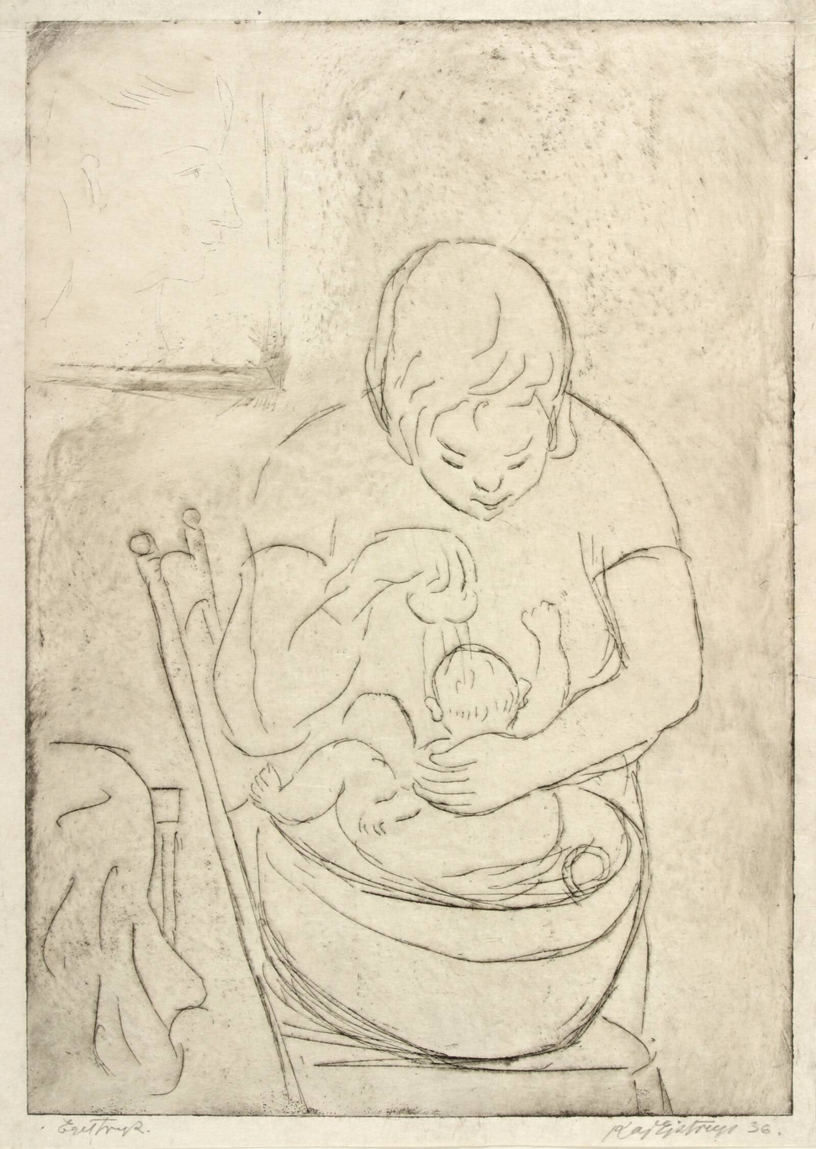 Barnet vaskes, Kaj Ejstrup, 1936