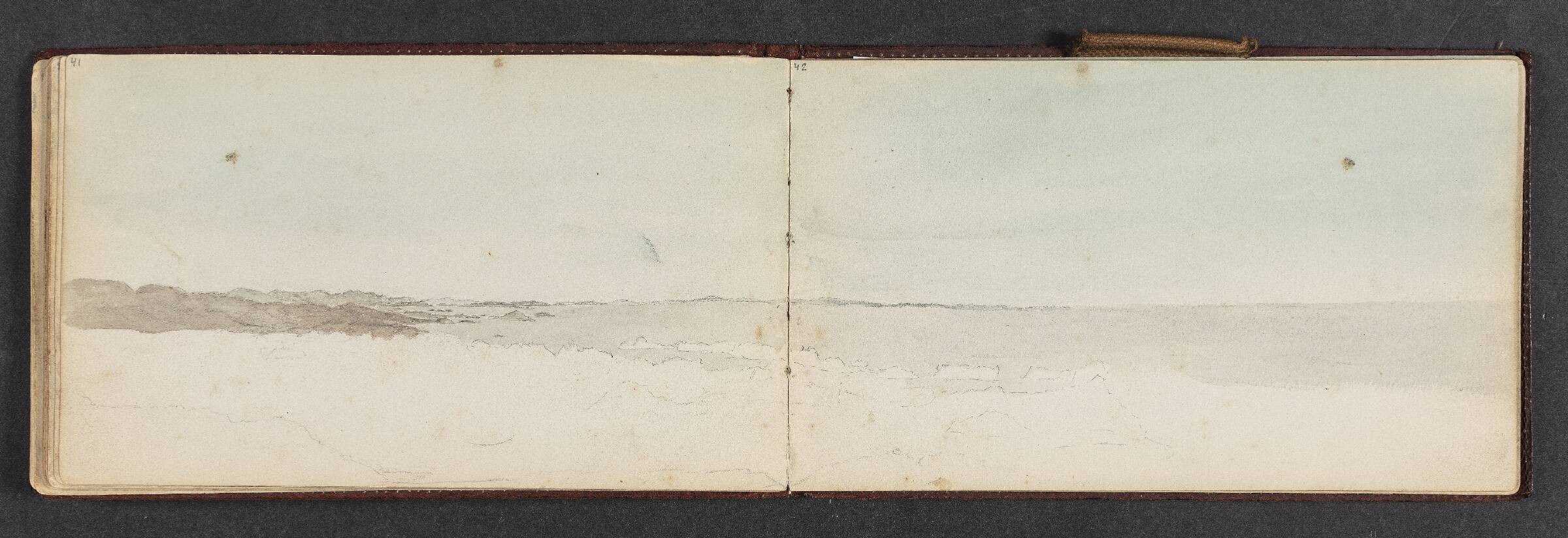 Fjeldlandskab ved en fjord, Lars Møller, 1883