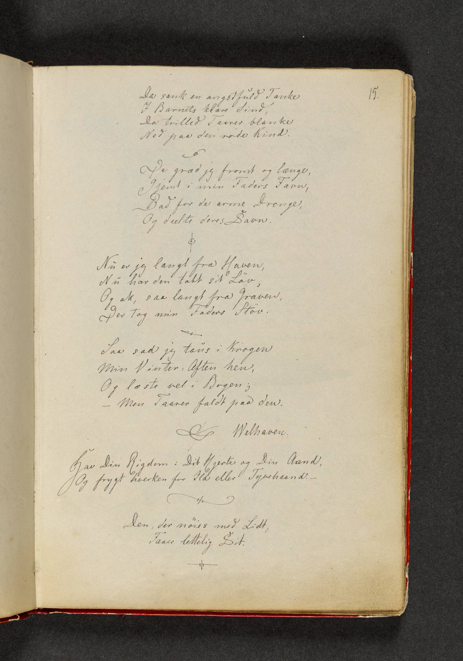Vers. Side 15, Johan Thomas Lundbye, 1840-1844