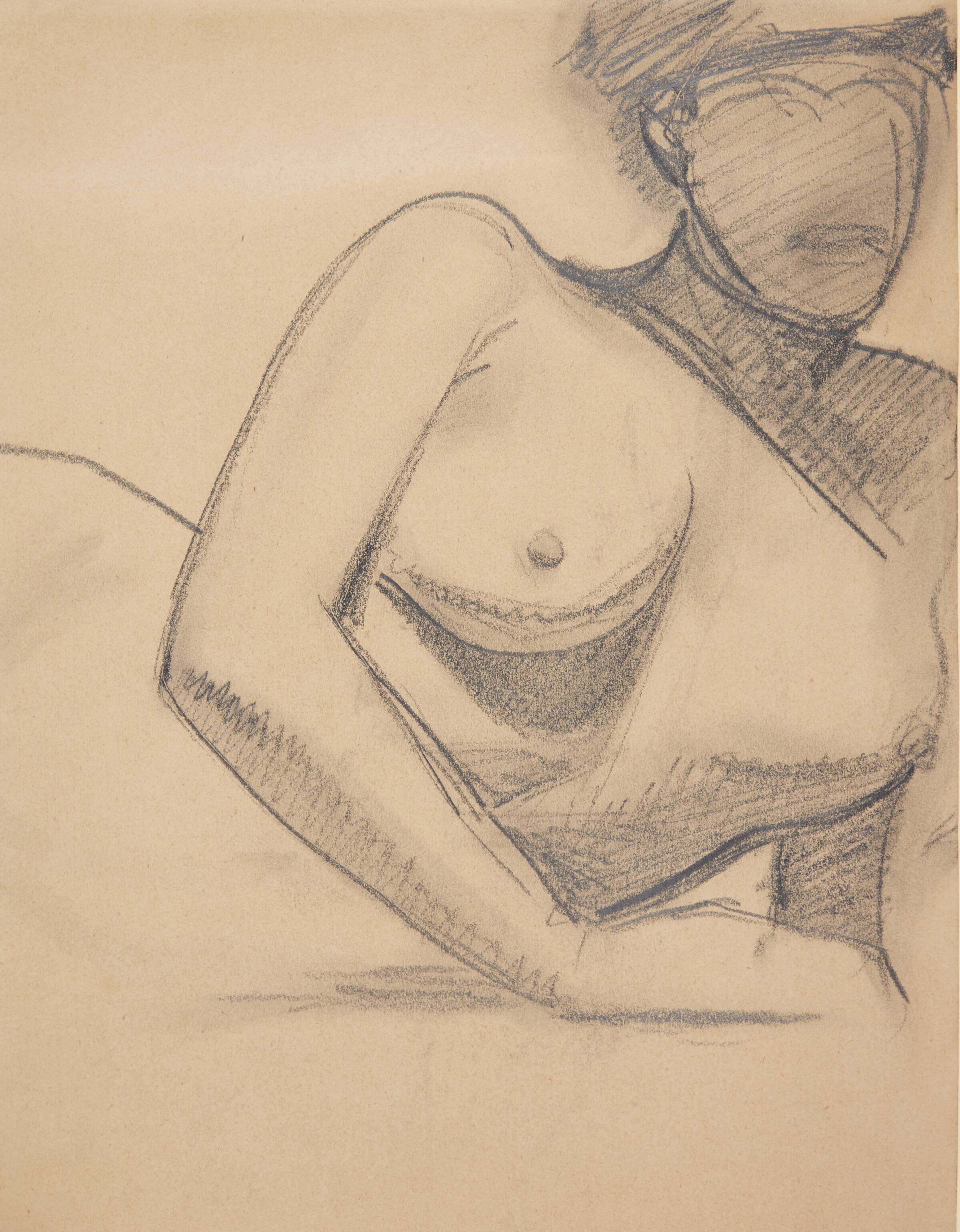Liggende kvindelige model, Харальд Гирсинг, 1912-1913