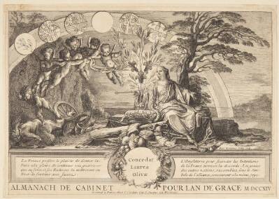 Titelblad til en almanak (Almanach de Cabinet Pour lan de Grace)