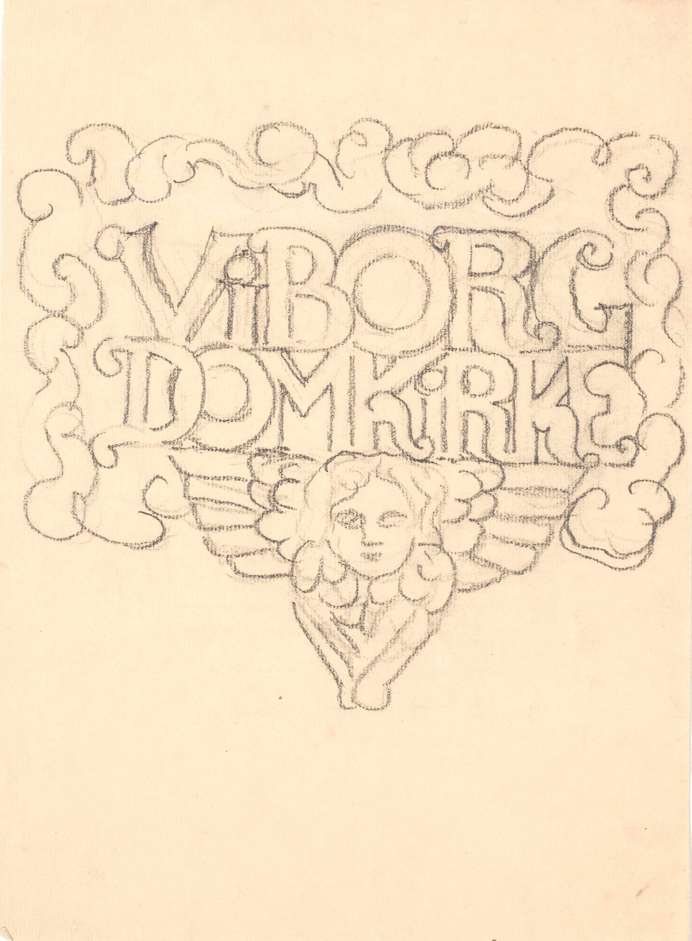 Dekorativt udkast. Viborg domkirke, Joakim Skovgaard, 1856-1933