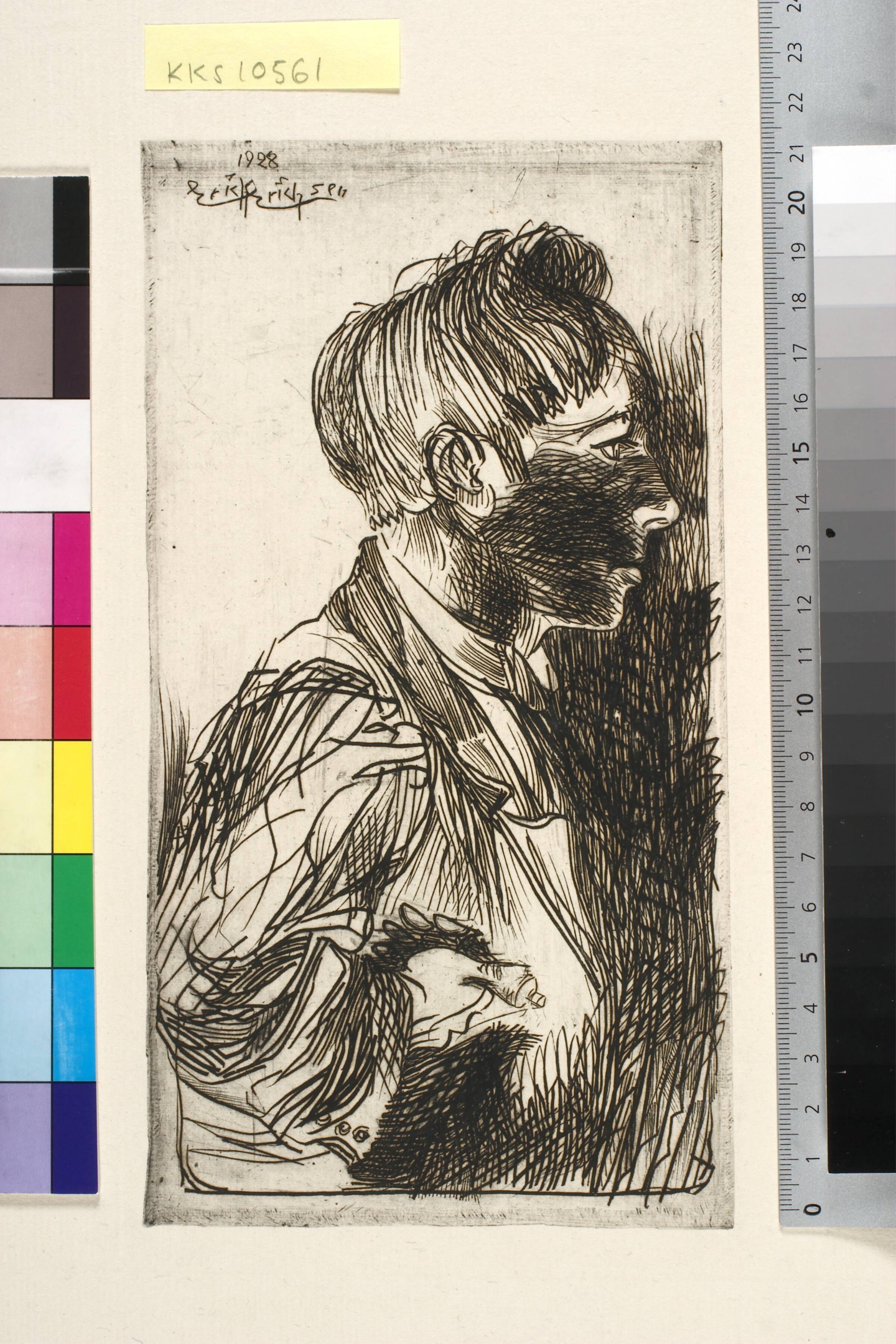 Selvportræt, Erich Erichsøe, 1928