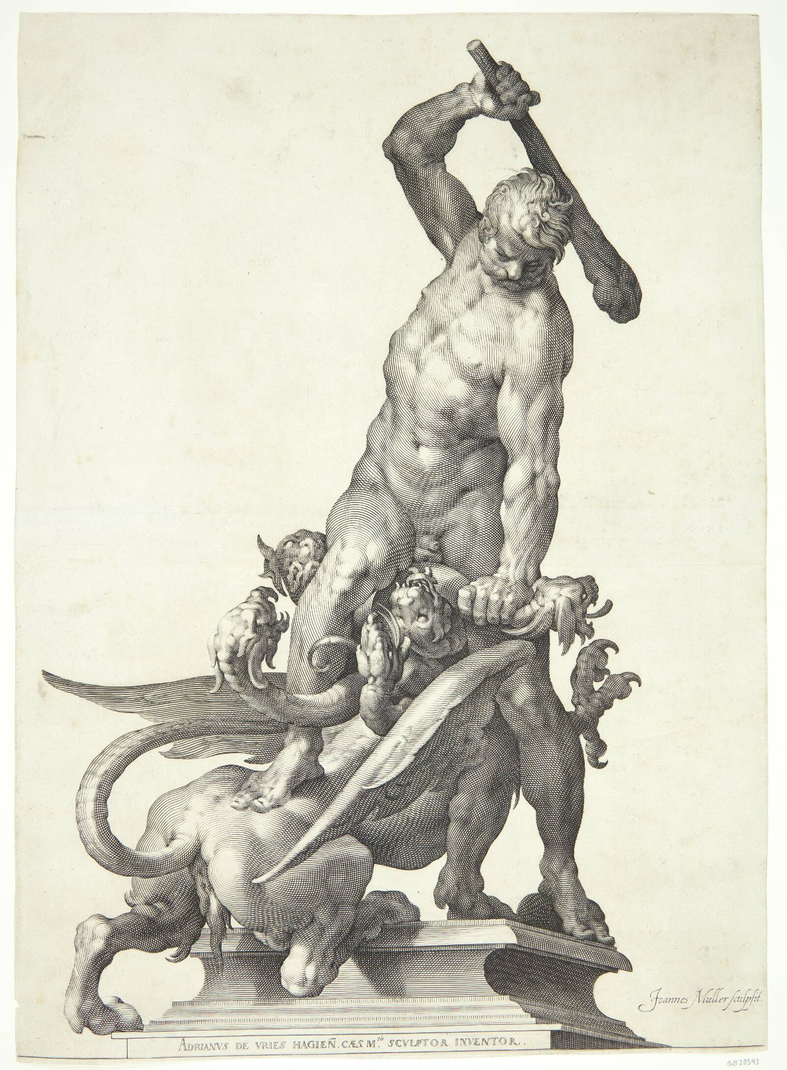 Herkules dræber hydraen, Jan Harmensz. Muller, 1600-1603
