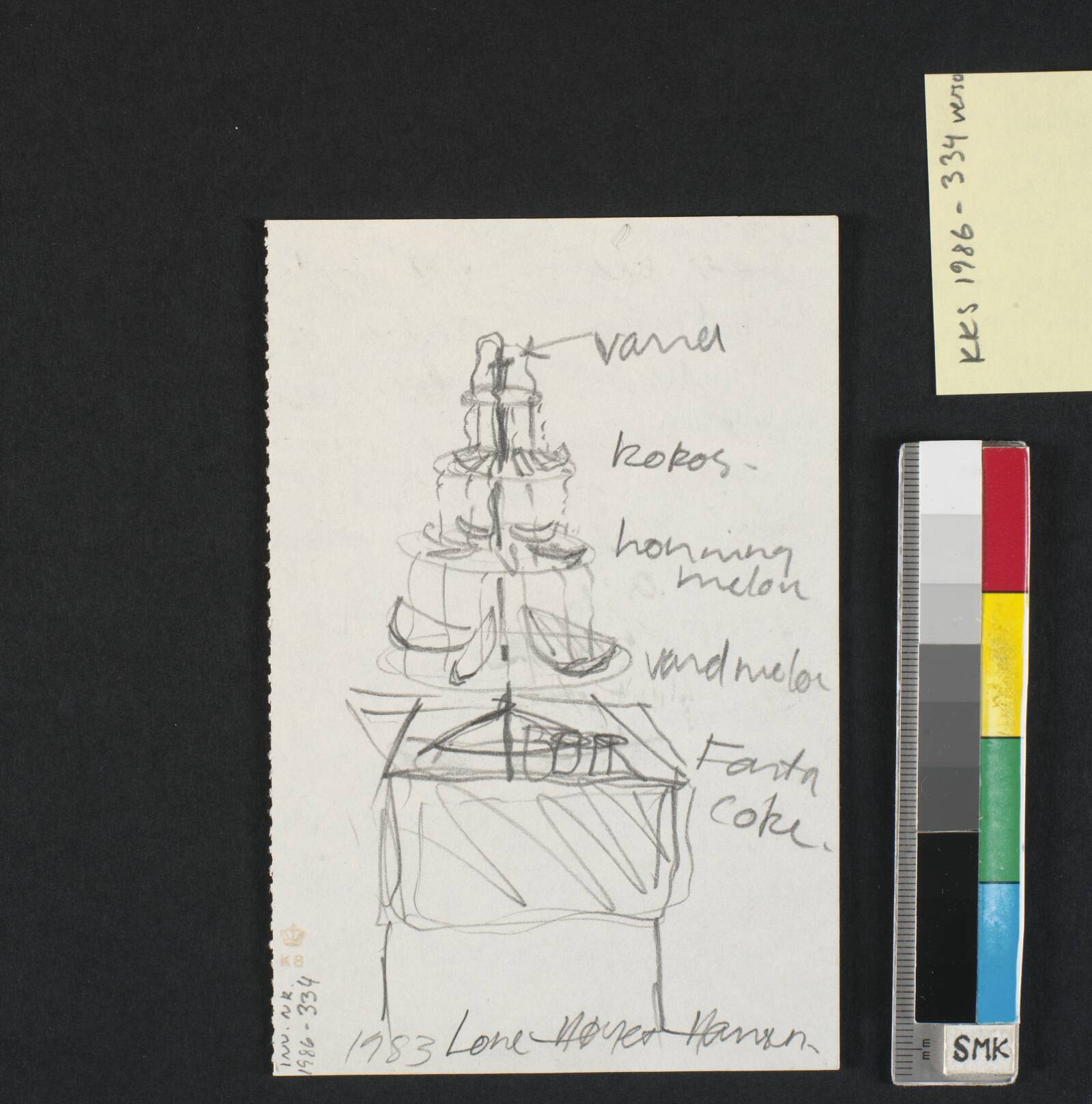 Tegning, Lone Høyer Hansen, 1983