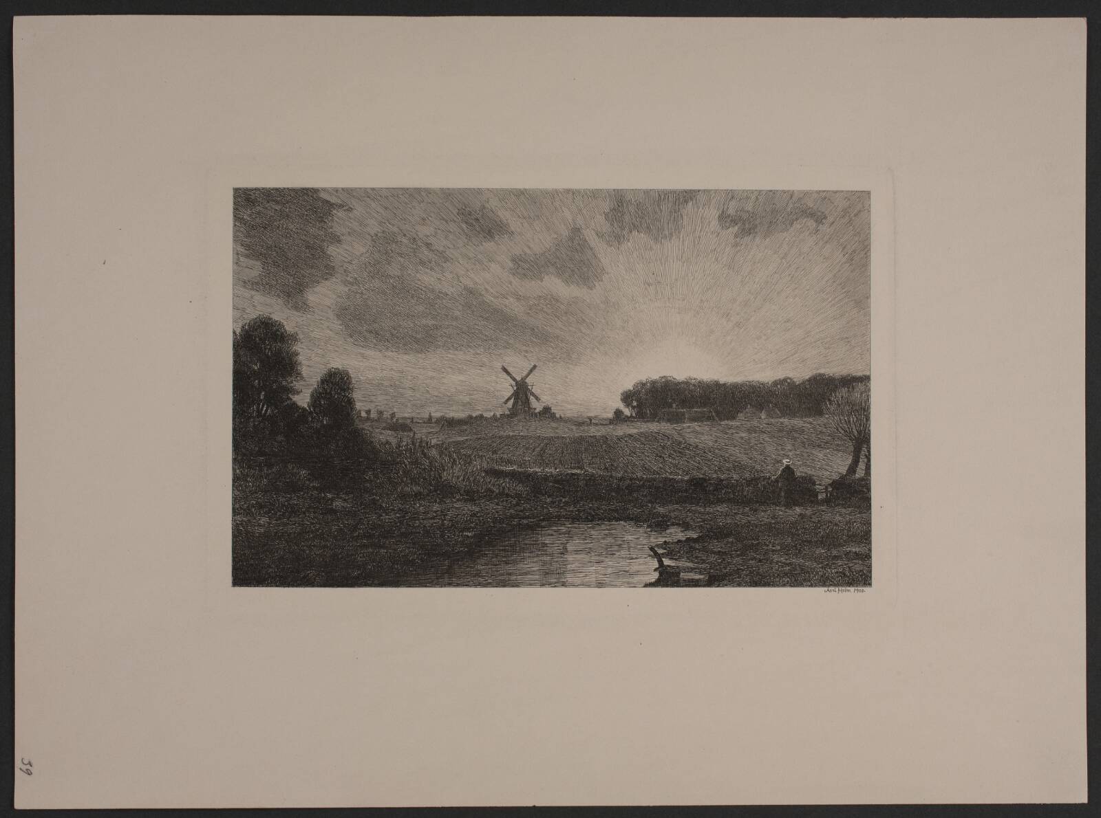 Solnedgang, Axel Holm, 1900