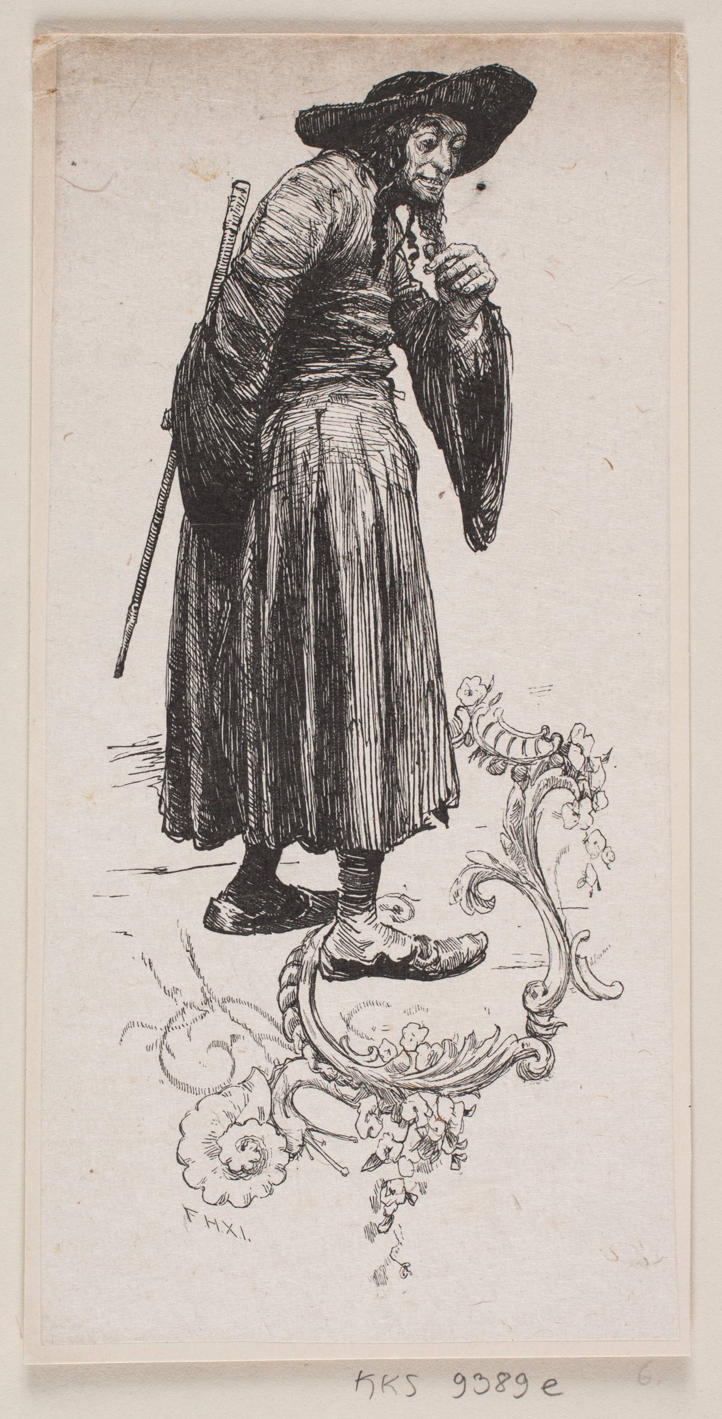Illustration til Holberg: "Det arabiske pulver", Harald Kemnitz, 1853-1963